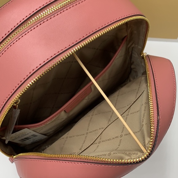 MICHAEL KORS JET SET GIRLS JAYCEE LARGE ZIP PACKED BACKPACK DARK POWDER BLUSH - Picture 14 of 16